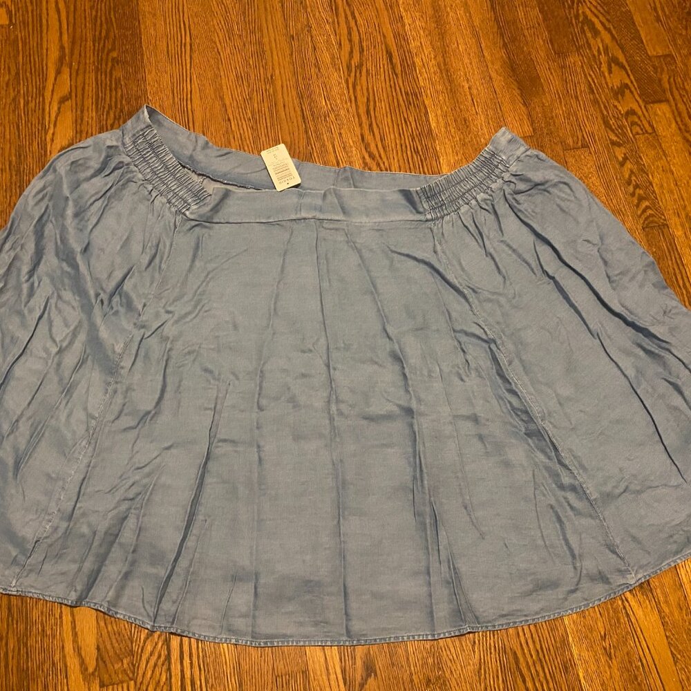 Torrid Chambray Blue Mini Skater Skirt 6X - Picture 4 of 5